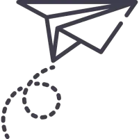 Pictogramme avion en papier